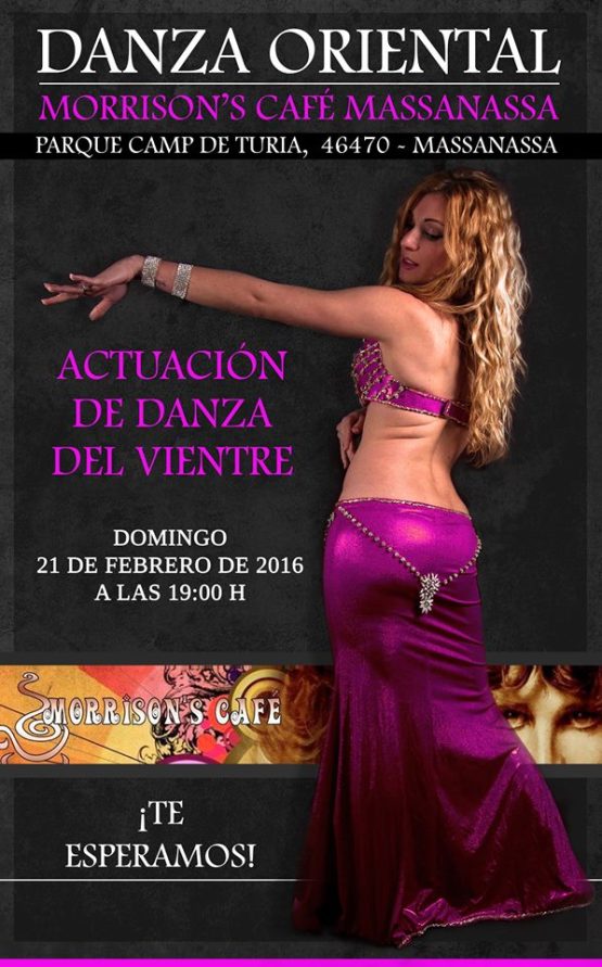 CARTEL MORRISONS CAFE DANZA ORIENTAL